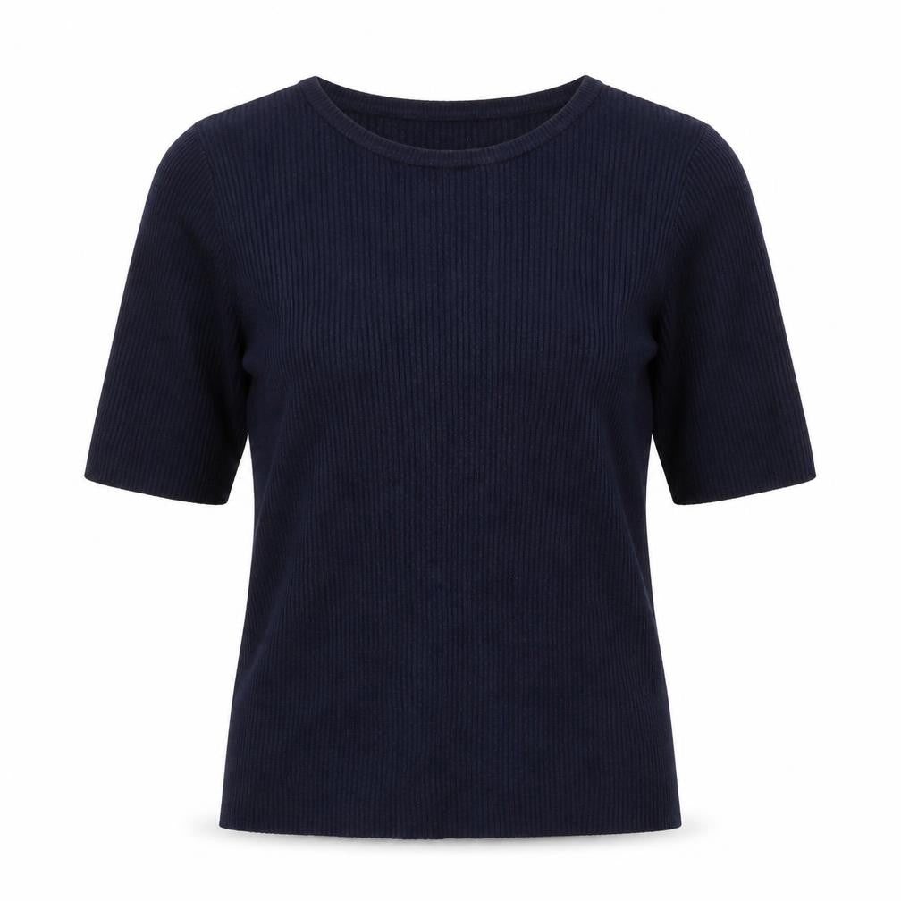 Marks & Spencer Womens Blue Round Neck Viscose Pullover Jumper Size 12