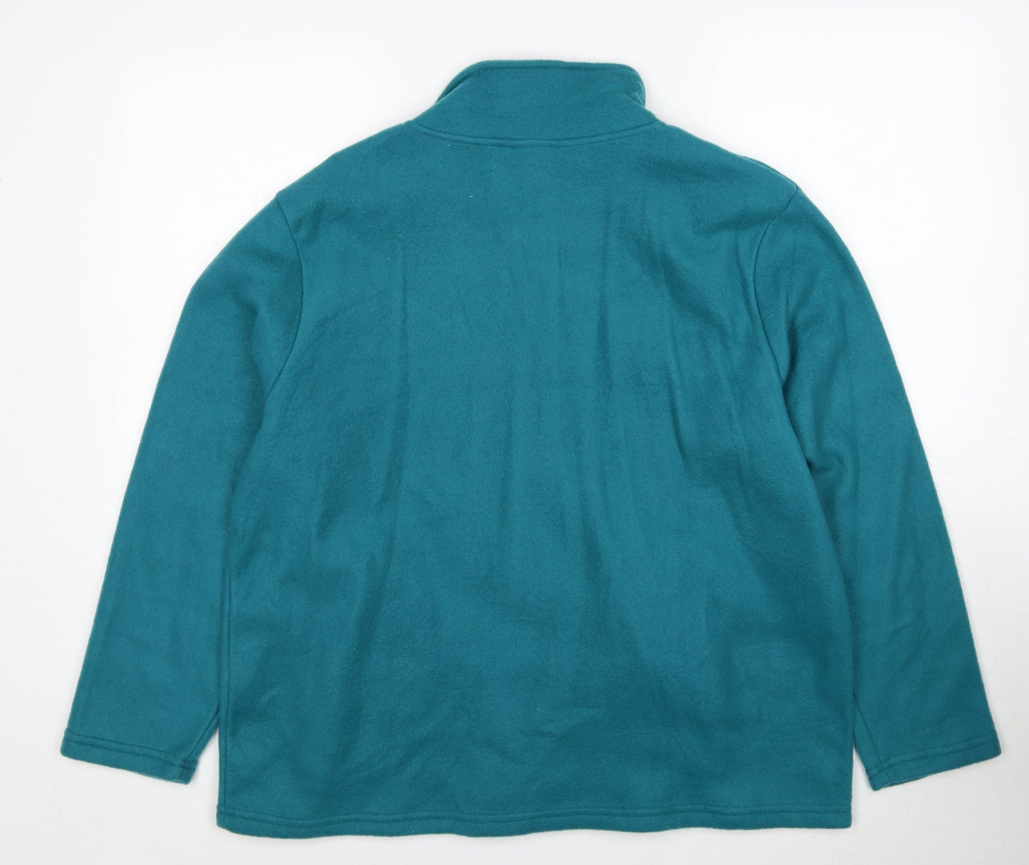 Anne de Lancey Womens Blue Polyester Full Zip Sweatshirt Size L Zip