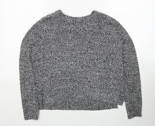 H&M Womens Black Round Neck Acrylic Pullover Jumper Size S