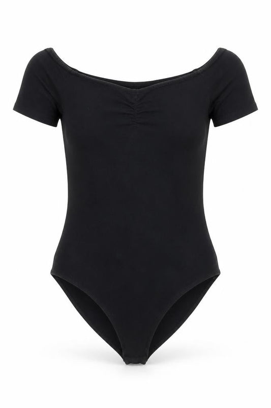 Miss Selfridge Womens Black Cotton Bodysuit One-Piece Size 10 Snap