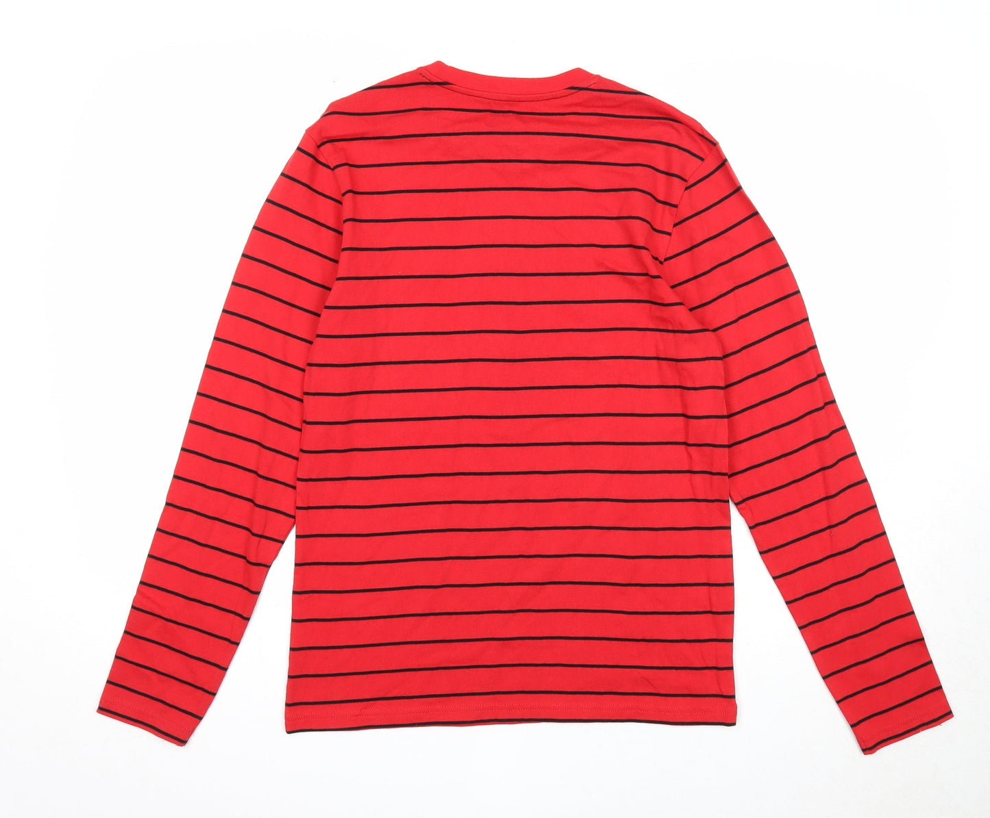 Cardiff City FC Mens Red Striped Cotton Button-Up Size S Round Neck Push Lock - Cardiff City FC
