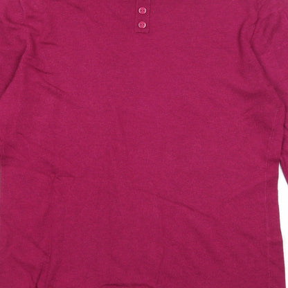 Next Womens Purple Square Neck Cotton Pullover Jumper Size 10