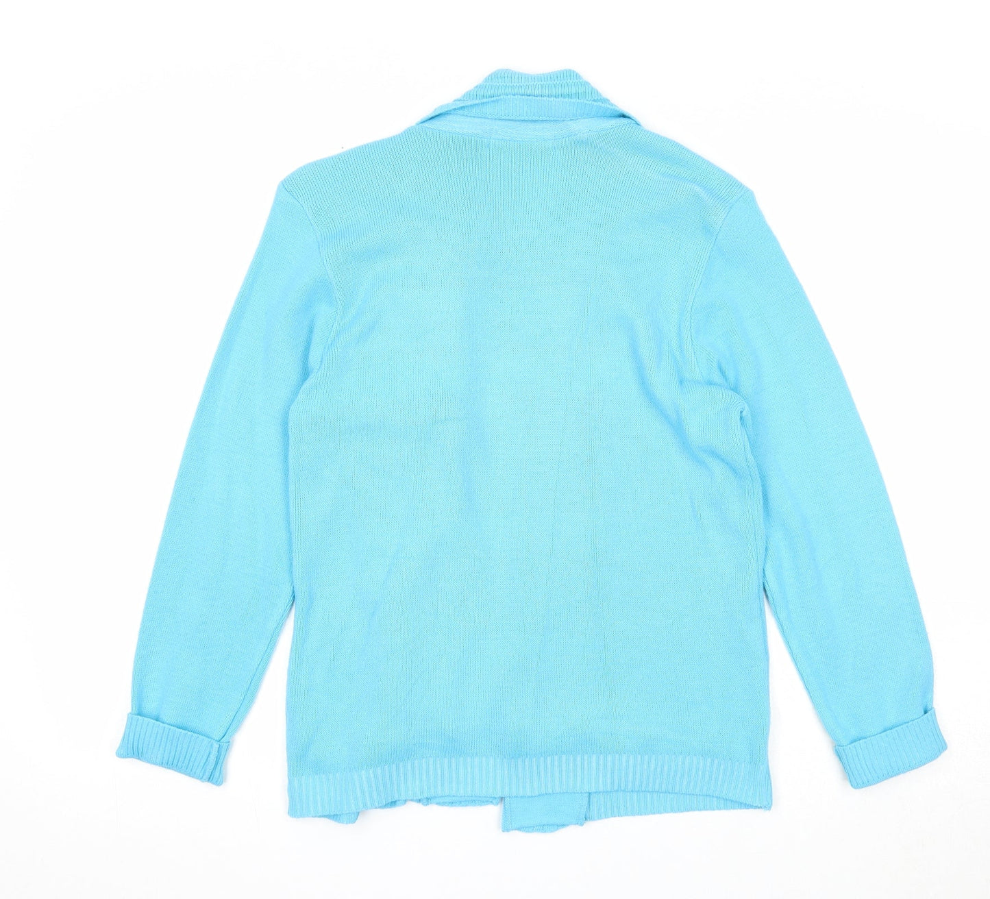 Pure & Natural Womens Blue Round Neck Acrylic Cardigan Jumper Size 6 - Twin Set