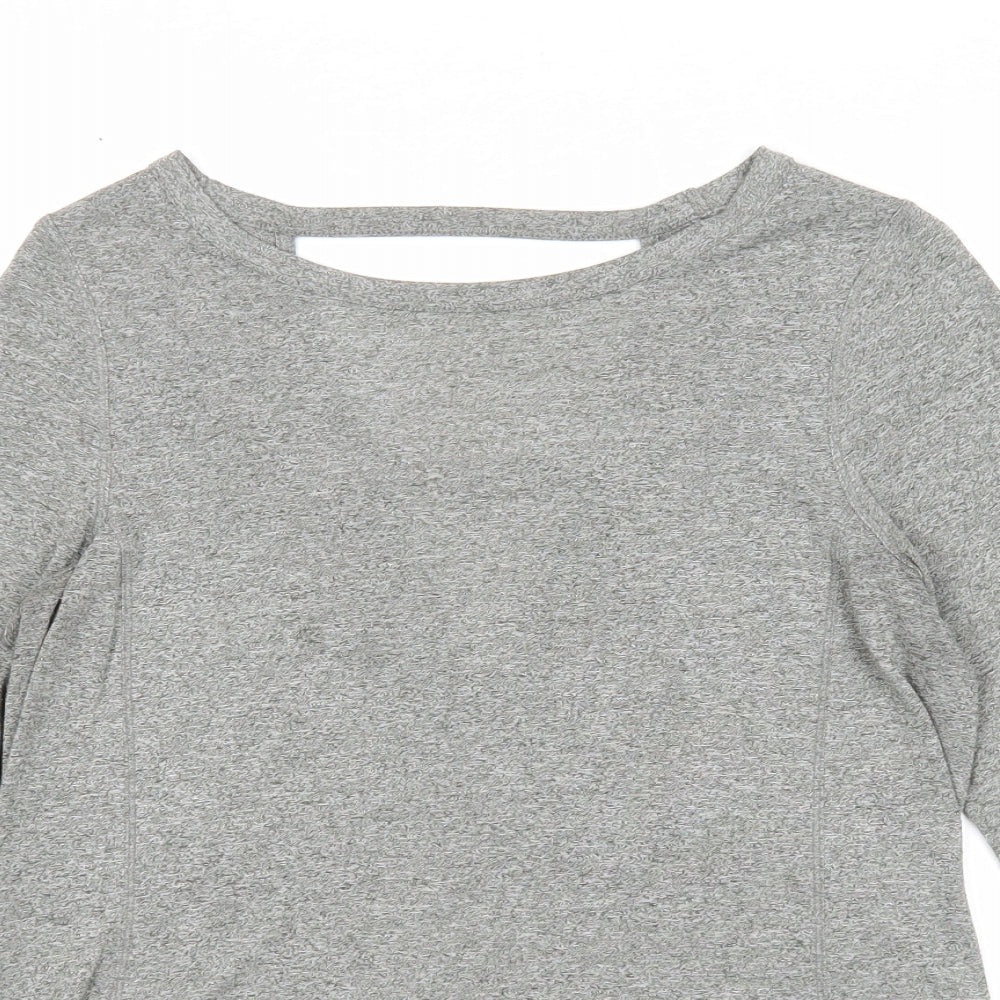 Soluxe Womens Grey Polyester Pullover Casual Size S Round Neck Pullover