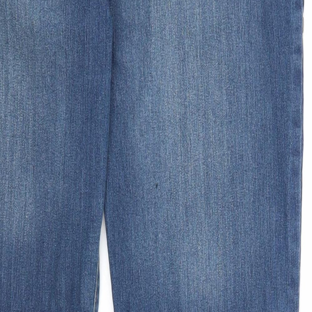 Janina Womens Blue Cotton Skinny Jeans Size 8 Regular Zip
