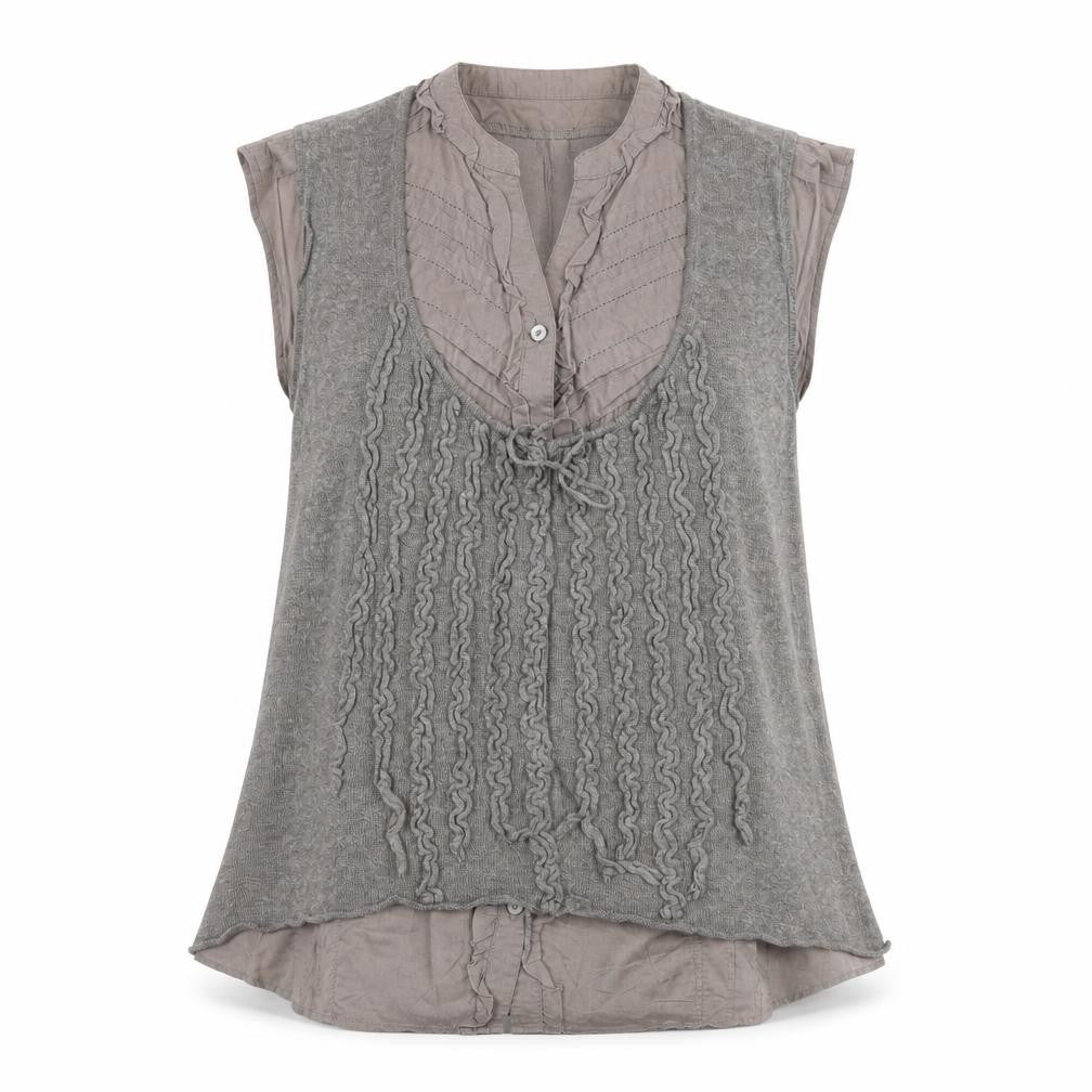 NEXT Womens Green Linen Basic Button-Up Size 10 V-Neck