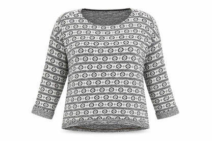Next Womens White Round Neck Geometric Acrylic Pullover Jumper Size 14