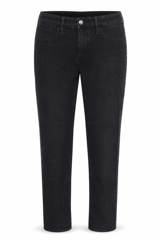 &Denim Womens Black Cotton Straight Jeans Size 31 in Regular Button