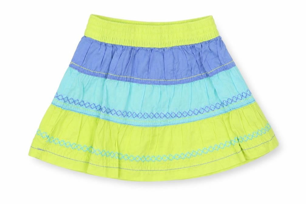 Cherokee Baby Multicoloured Striped 100% Cotton A-Line Skirt Size 9-12 Months Pull On