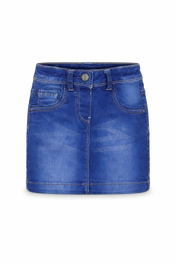 Evie Girls Blue Cotton Bandage Skirt Size 4 Years Regular Zip