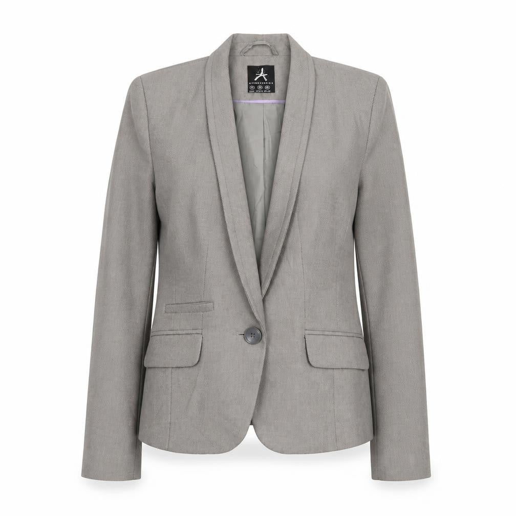 Atmosphere Womens Grey Jacket Blazer Size 12 Button