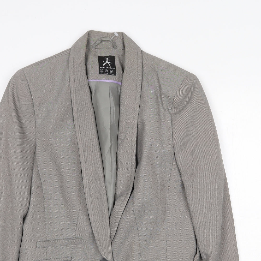 Atmosphere Womens Grey Jacket Blazer Size 12 Button