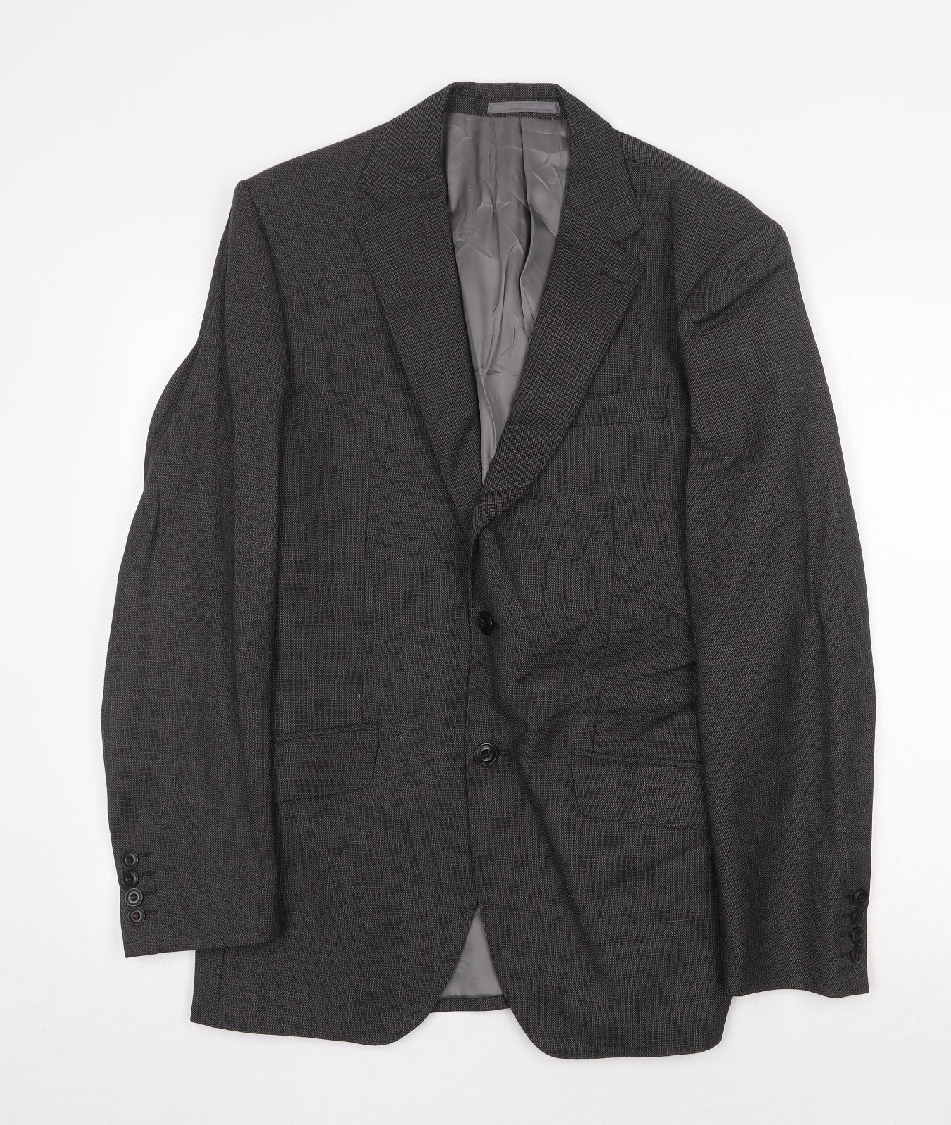 Marks and Spencer Mens Grey Wool Jacket Suit Jacket Size 38 Regular