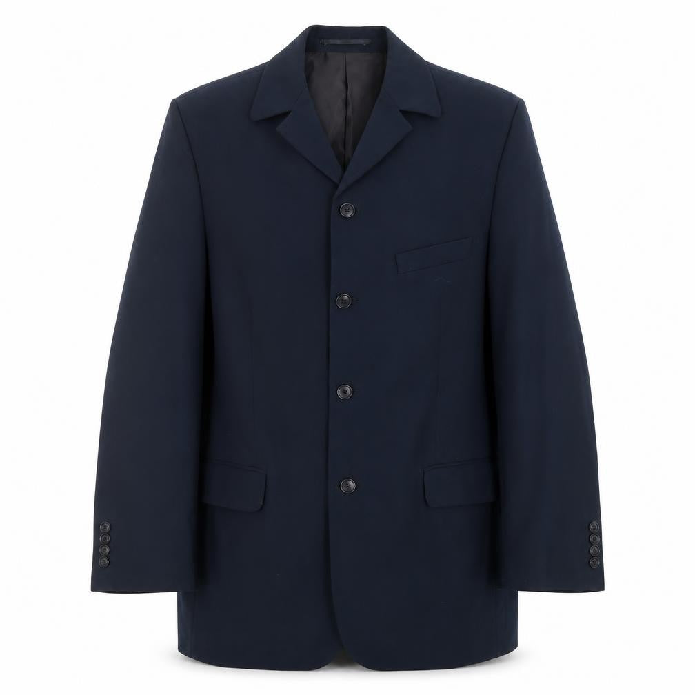 Equity Mens Blue Polyester Jacket Suit Jacket Size 38 Regular