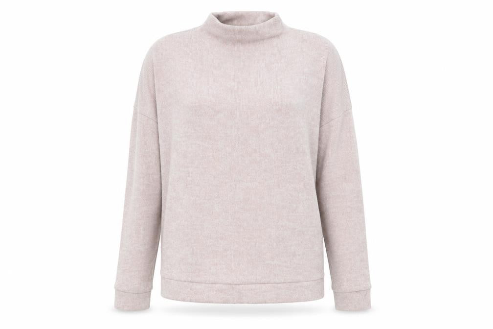 New Look Womens Pink Mock Neck Polyester Pullover Jumper Size S