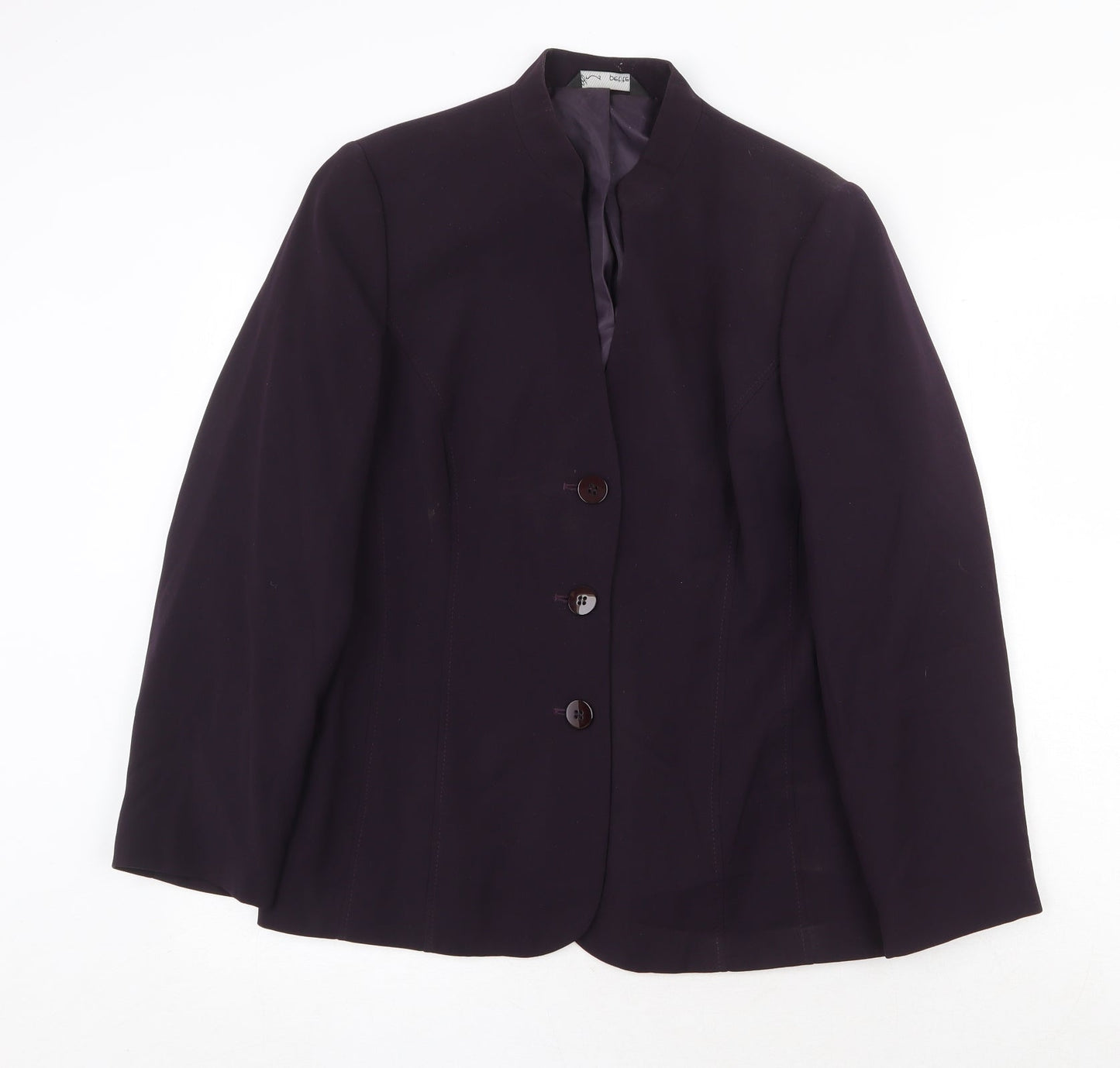 BHS Womens Purple Jacket Blazer Size 14 Button