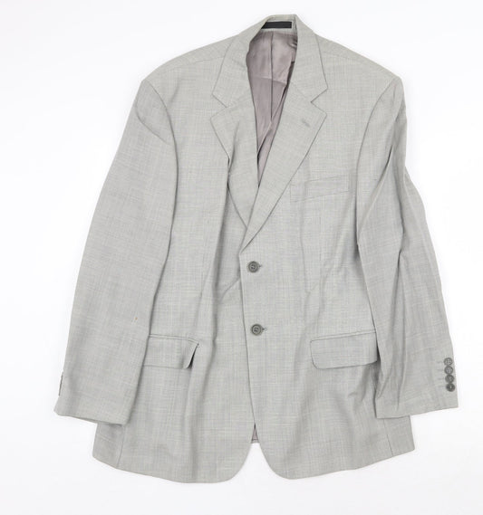Marks and Spencer Mens Grey Wool Jacket Suit Jacket Size 42 Regular