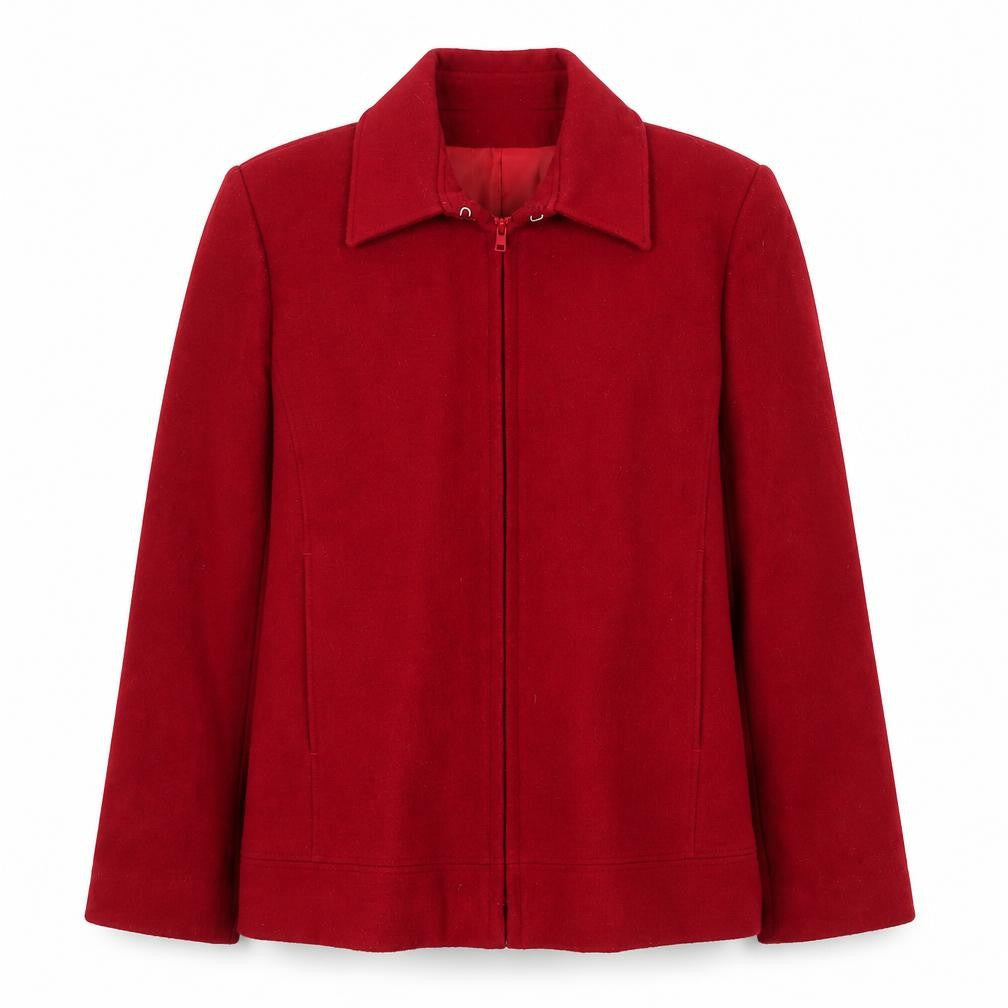 Marks & Spencer Womens Red Jacket Size 8 Zip