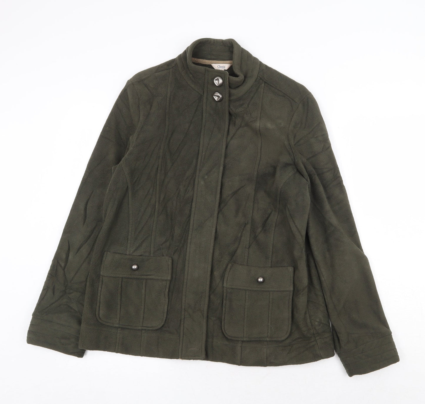 Marks and Spencer Womens Green Jacket Size 12 Zip