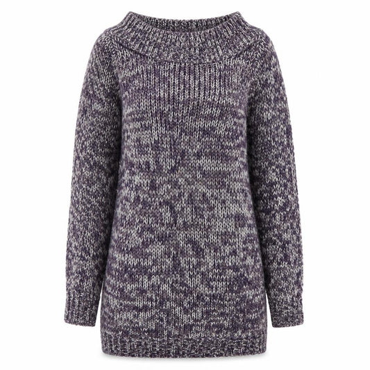 George Womens Purple Boat Neck Acrylic Pullover Jumper Size 8