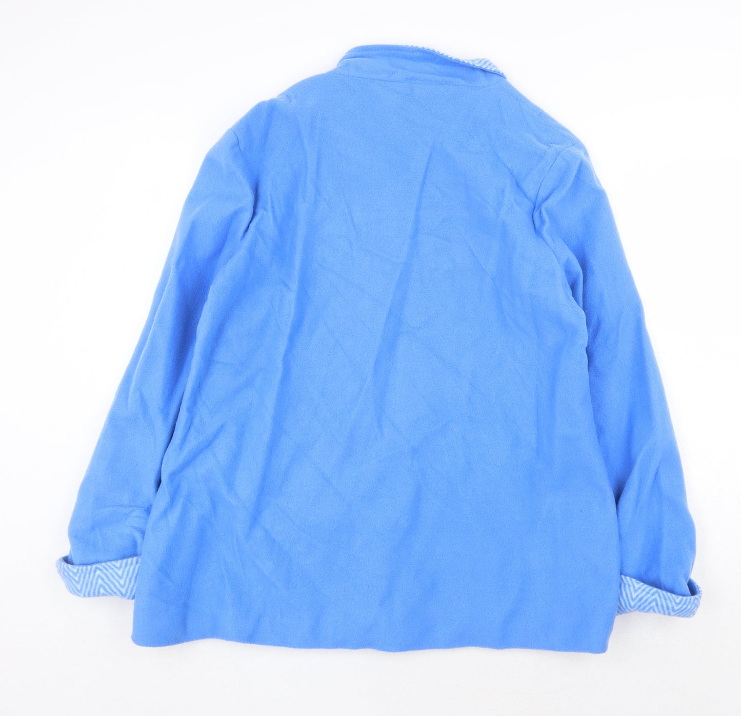 Anne de Lancay Womens Blue Pea Coat Coat Size M Button