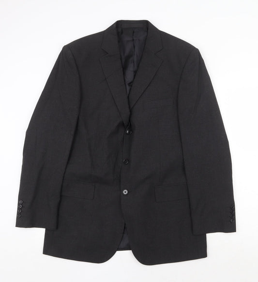 Marks and Spencer Mens Grey Polyester Jacket Suit Jacket Size 40 Regular