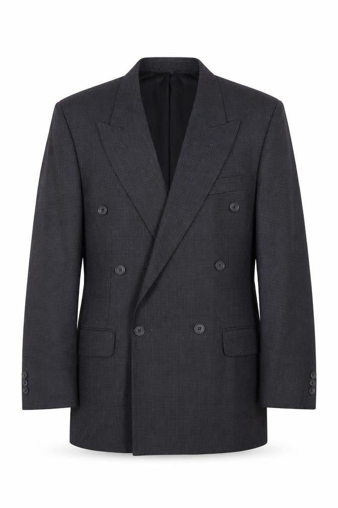 Marks & Spencer Mens Grey Geometric Polyester Jacket Suit Jacket Size 38 Regular