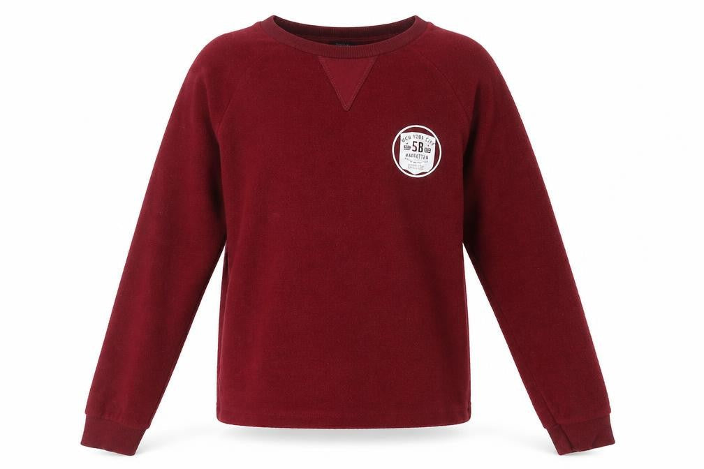 M&Co Girls Red Cotton Pullover Sweatshirt Size 13 Years Pullover