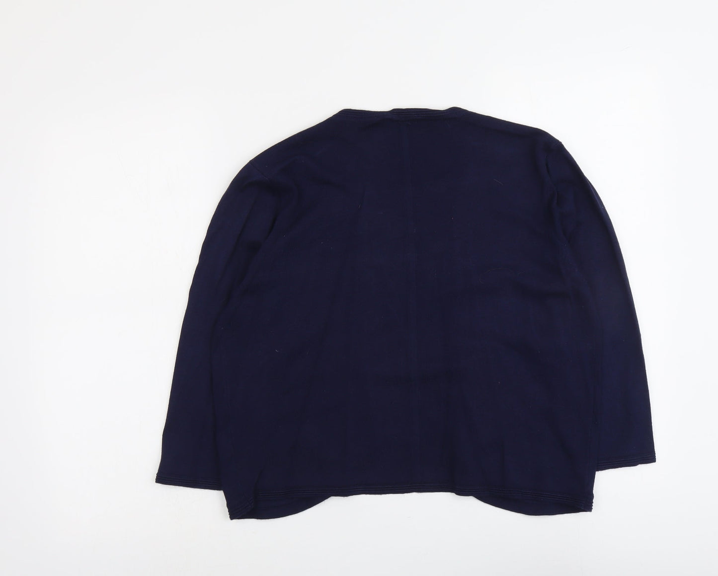Casamia Womens Blue V-Neck Viscose Cardigan Jumper Size M