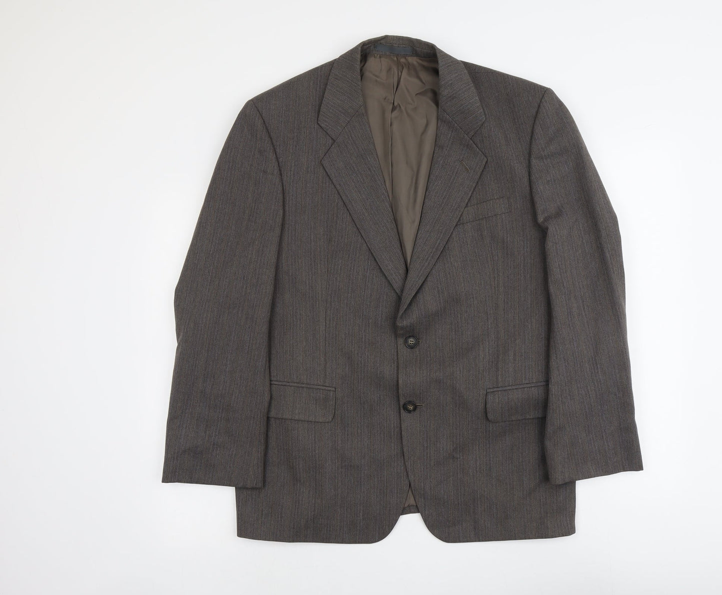 Marks and Spencer Mens Grey Striped Polyester Jacket Suit Jacket Size M Regular