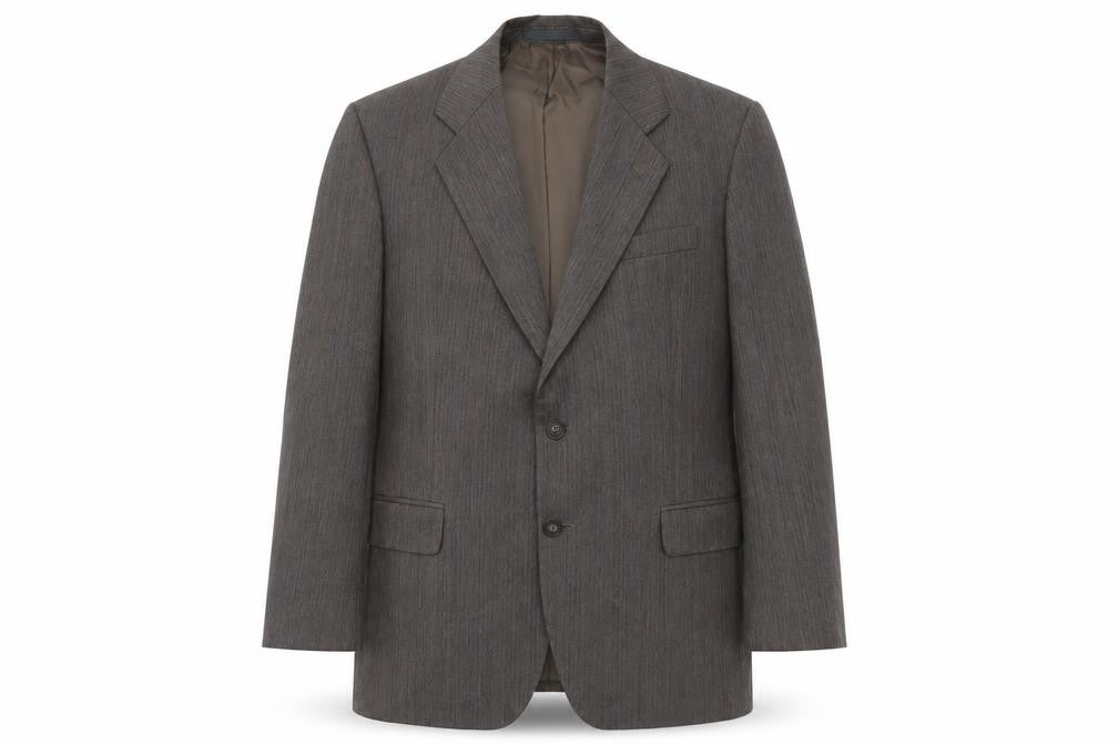 Marks & Spencer Mens Grey Striped Polyester Jacket Suit Jacket Size M Regular
