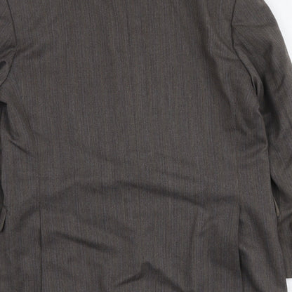 Marks & Spencer Mens Grey Striped Polyester Jacket Suit Jacket Size M Regular