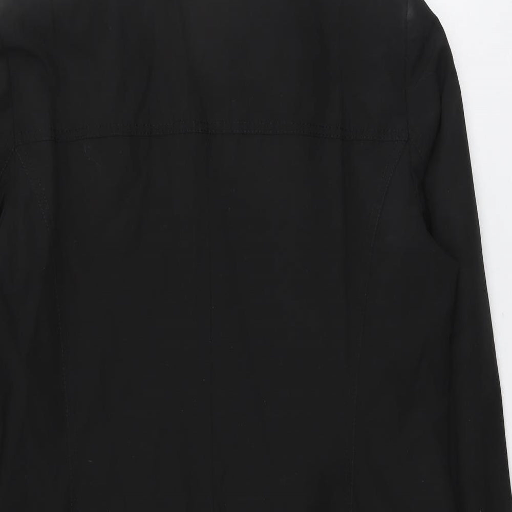 M&Co Womens Black Jacket Size 14 Button