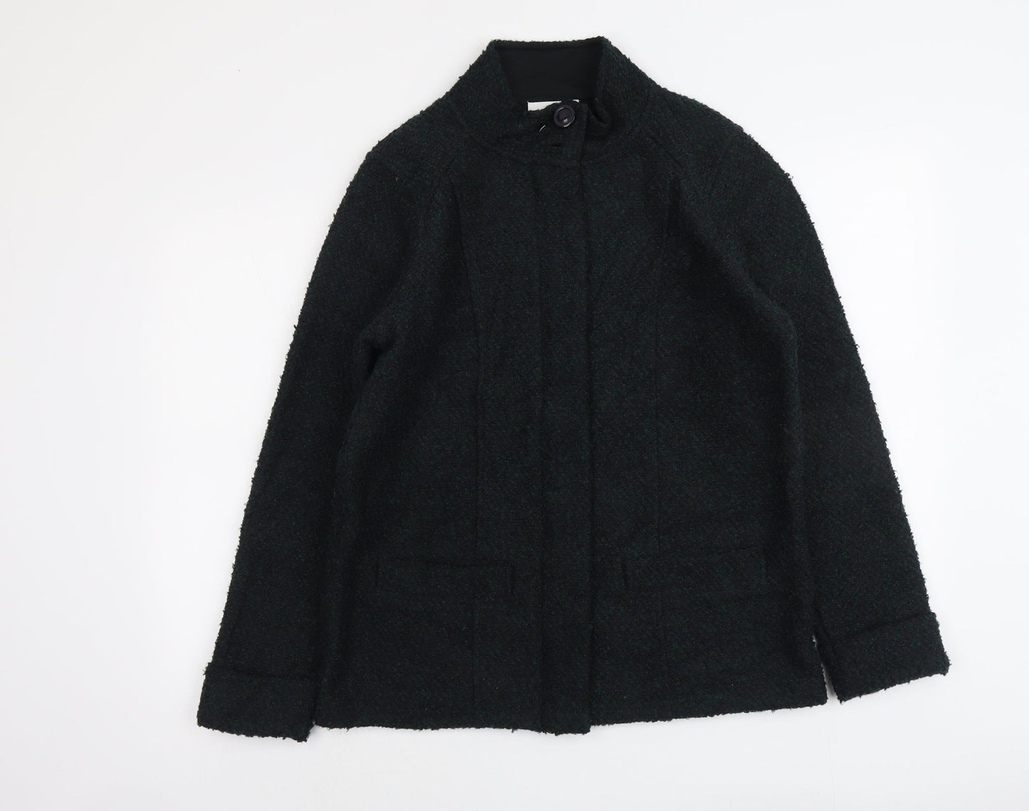 Marks and Spencer Womens Green Jacket Size 12 Zip