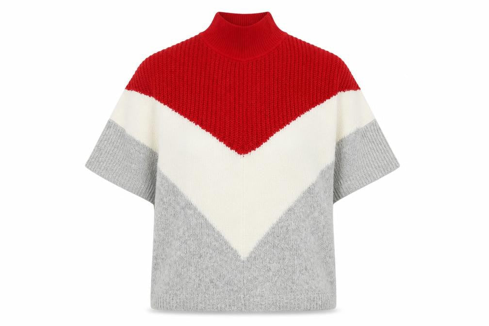 Marks & Spencer Womens Grey High Neck Geometric Cotton Pullover Jumper Size M