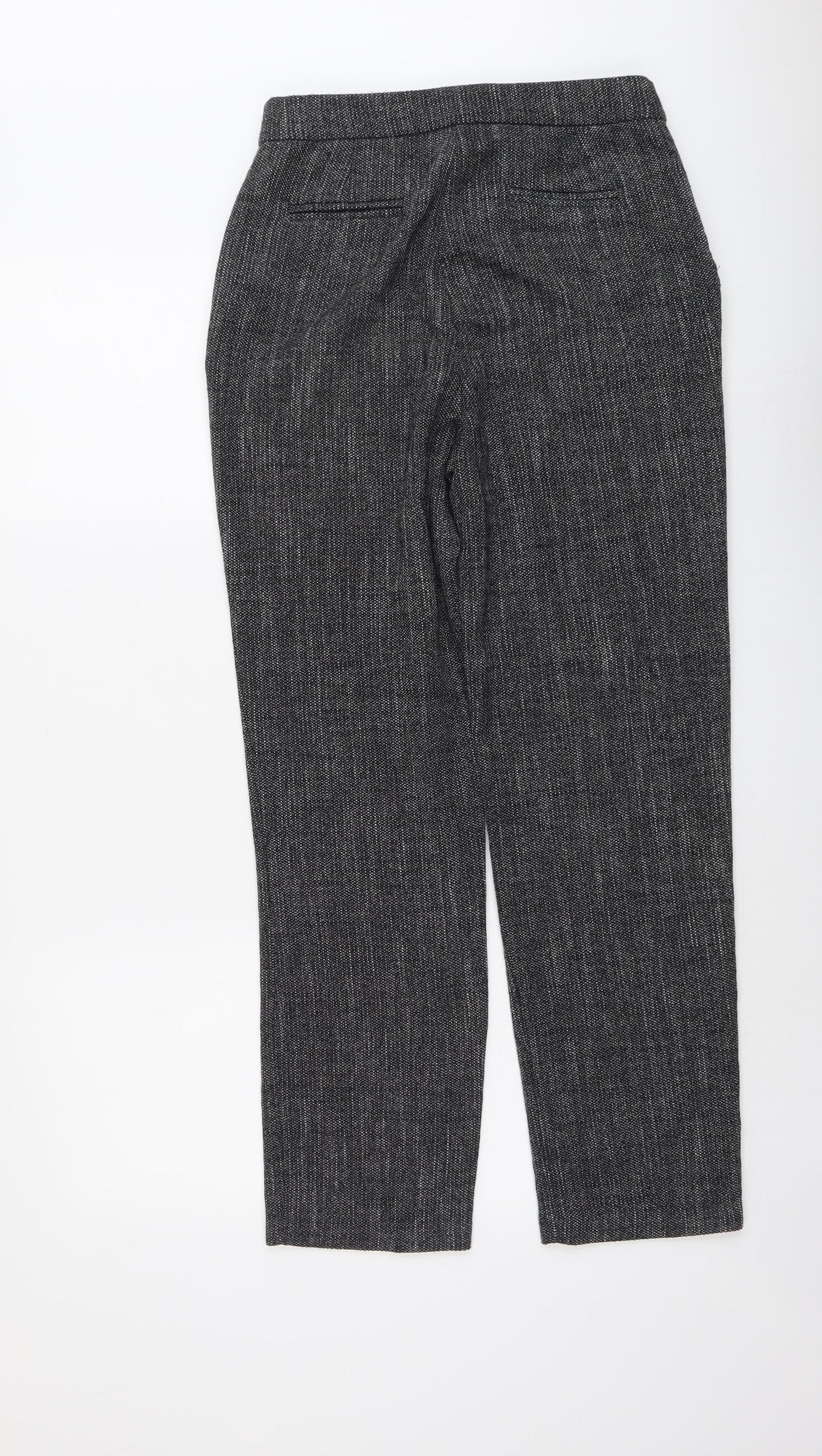 Marks and Spencer Womens Grey Polyester Dress Pants Trousers Size 8 L28 in Regular Button
