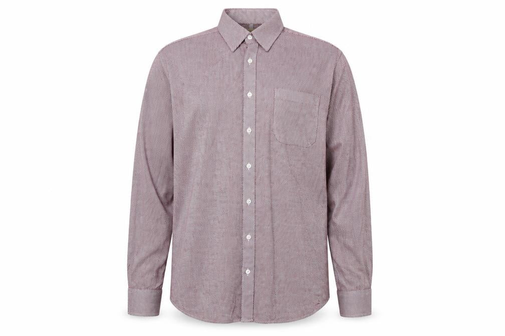 Collezione Mens Pink Geometric Cotton Button-Up Size 18.5 Collared Button