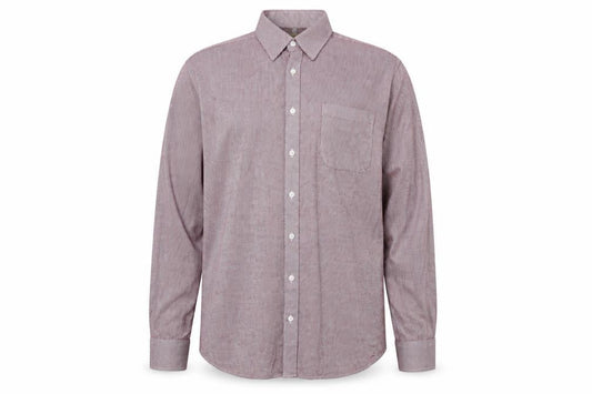 Collezione Mens Pink Geometric Cotton Button-Up Size 18.5 Collared Button