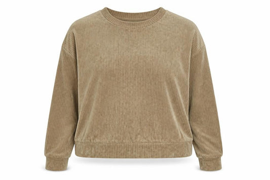 Monki Womens Brown Cotton Pullover Sweatshirt Size L Pullover