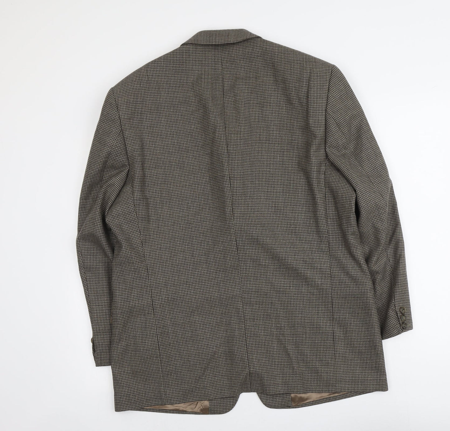 Debenhams Mens Beige Geometric Wool Jacket Blazer Size L Regular