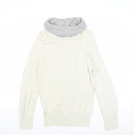 Matalan Womens Beige Roll Neck 100% Cotton Pullover Jumper Size XS