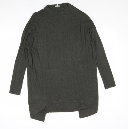 River Island Womens Green Round Neck Viscose Pullover Jumper Size 8
