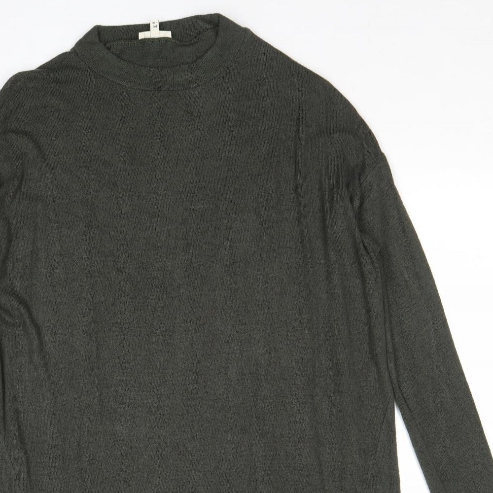 River Island Womens Green Round Neck Viscose Pullover Jumper Size 8