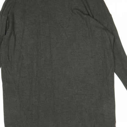 River Island Womens Green Round Neck Viscose Pullover Jumper Size 8