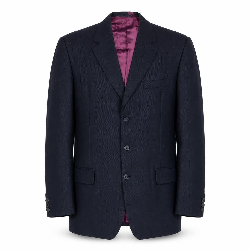 Barney Goodman Mens Blue Wool Jacket Suit Jacket Size 40 Regular