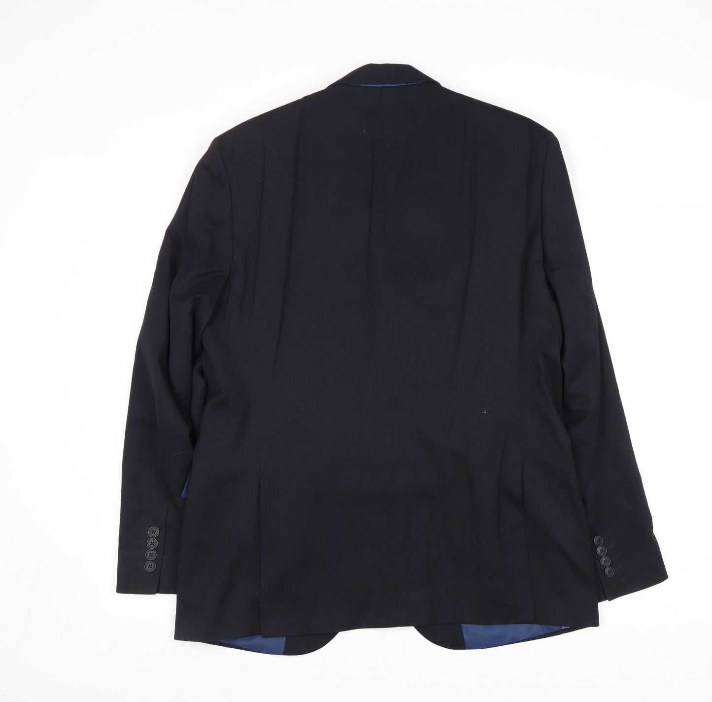 markis and Mens Blue Polyester Jacket Suit Jacket Size 40 Regular
