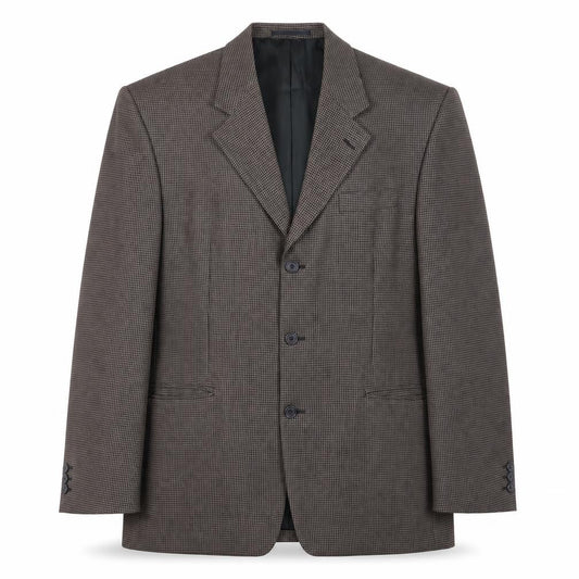 Principles Mens Brown Geometric Wool Jacket Blazer Size 42 Regular