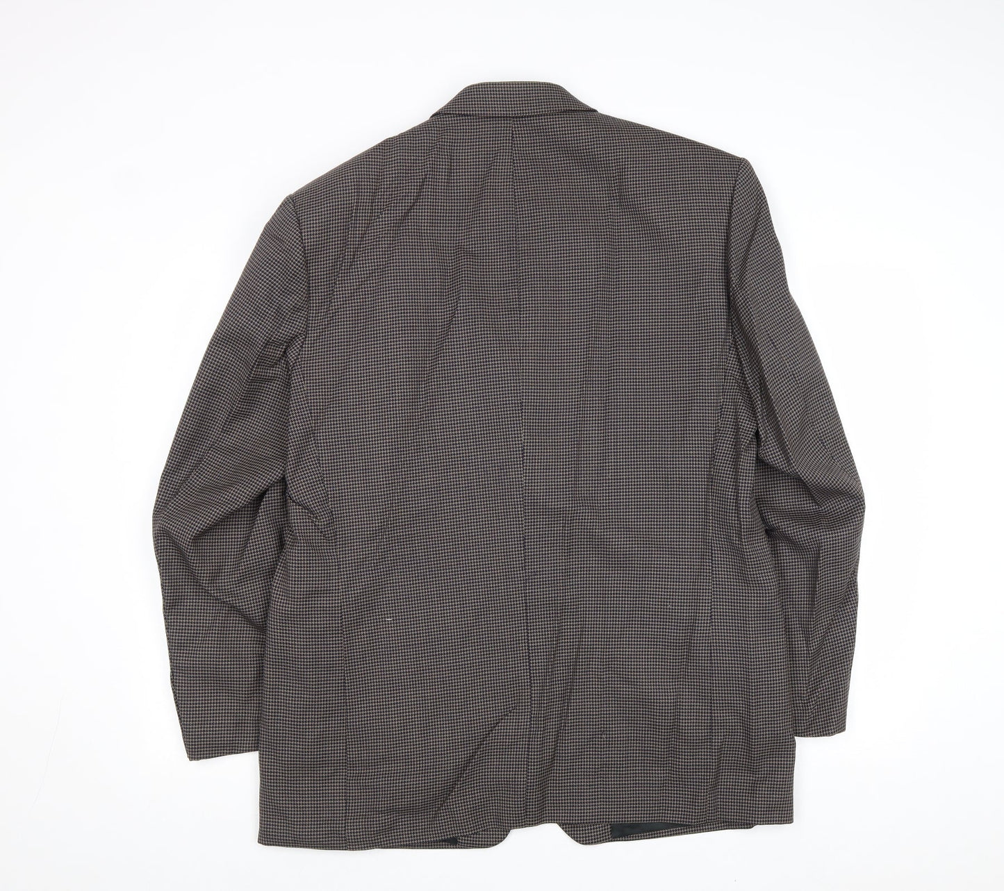 Principles Mens Brown Geometric Wool Jacket Blazer Size 42 Regular