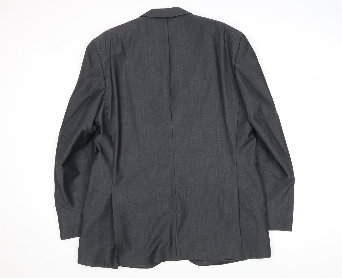 THE LABEL Mens Grey Polyester Jacket Suit Jacket Size 44 Regular