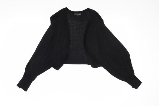 Warehouse Womens Black V-Neck Viscose Cardigan Jumper Size 14